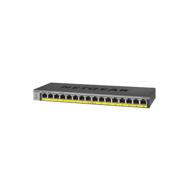 Netgear GS116LP 16-Port Gigabit Ethernet Rackmount Unmanaged PoE/PoE+ Switch